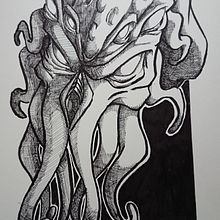 Cthulhu Ein Projekt aus dem Bereich Comic, Illustration mit Tinte, Traditionelle Illustration, Bildende Künste und Malerei von Carlos Omar Romo Magaña - 19.06.2020
