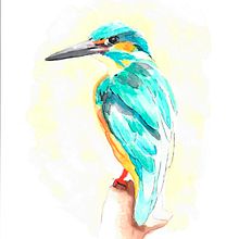 Aves exóticas. Watercolor Painting project by Cecilia Rodríguez Barreiro - 06.20.2020