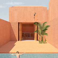 My project in Architectural Visualization Using Digital Collage course . 3D, Dan Arsitektur proyek oleh Jeanne Justinne Melliza - 06.21.2020