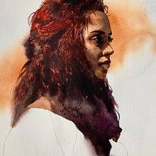 Mein Kursprojekt: Skizzenheft für Aquarellporträts. Un proyecto de Pintura a la acuarela de michael - 21.06.2020