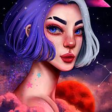 Mi Proyecto del curso: Retratos digitales de fantasía con Photoshop. Un projet de Illustration numérique de Alison Fasabi - 21.06.2020