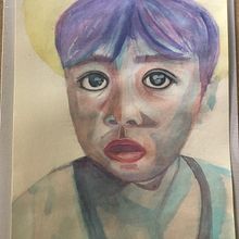 First portrait: Ragnar. Pintura em aquarela projeto de Julie Pearl Matira - 22.06.2020