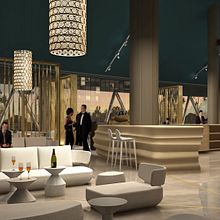 Infografías / Render de proyecto de restaurante. Un proyecto de 3D, Arquitectura, Arquitectura interior, Decoración de interiores, Diseño 3D e Infografía de M. Mercedes Aramendia Ramos - 22.06.2020