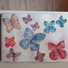 Mariposas y transformacion. Fine Arts, Communication, Drawing, Fashion Design, and Tattoo Design project by Florencia Ribotta Conchez - 06.22.2020