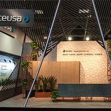Stand Ceusa - Revestir 2019. Architecture project by Debora Rocha - 06.22.2020