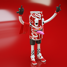 "Bad Coca Cola". 3D, and 3D Design project by Charles Ortiz Hurtado - 06.23.2020