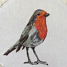 Mi Proyecto del curso: Pintar con hilo. A volar Petirrojo!!!. Un proyecto de Bordado de Pilar Juncos - 03.08.2020