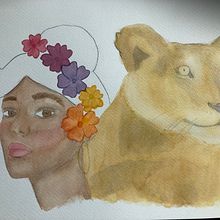 Mi Proyecto del curso: Retrato ilustrado en acuarela. Un proyecto de Ilustración tradicional de danaesanchez - 23.06.2020