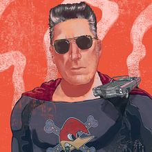 Ilustración con Rock and Roll y superpoderes: Loquillo.. Un proyecto de Dibujo de Retrato e Ilustración digital de Eloi F Valle Urbina - 24.06.2020