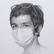 Realistic self-portrait with Graphite Pencil . Desenho a lápis, Desenho de retrato, e Desenho realista projeto de Duboscq Frédérique - 24.06.2020