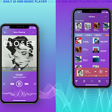 Daily UI challenge #009 Music Player. Graphic Design project by Alicia Barba - 06.24.2020