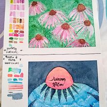 Summer Vibes - My project in Creation of Color Palettes with Watercolor course. Un progetto di Calligrafia, Creatività, Graphic design e Pittura ad acquerello di elizan82 - 13.08.2020