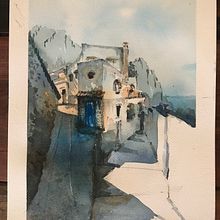 My project in Architectural Sketching with Watercolor and Ink course. Un proyecto de Pintura a la acuarela de Lisa Beltran - 24.06.2020