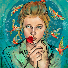 Ilustración digital + pintura textil + bordado. Un proyecto de Ilustración digital de Tatiana Guzman Gonzalez - 07.04.2022