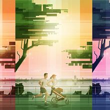 Runners. Central Park.. Digital Illustration project by Sergio Picazo Ferro - 06.25.2020