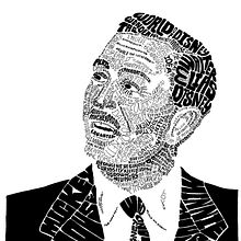 My project in Hand-Drawn Typographic Portrait course. Ink Illustration, T, and pograph project by Tami Mize - 06.26.2020