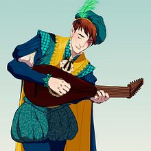 A humble bard. Un proyecto de Diseño de personajes, Diseño gráfico, Ilustración tradicional e Ilustración digital de Silvia Texido Viyuela - 26.06.2020