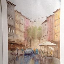Mi paisaje urbano Ein Projekt aus dem Bereich Architektur, Urban Art und Aquarellmalerei von andrearcalvet - 26.06.2020