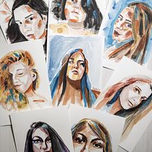 Pintando Amigas. Watercolor Painting project by Rodrigo Pozzobon - 06.26.2020