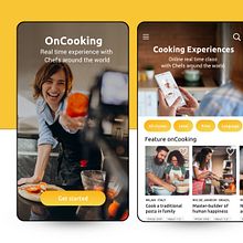 OnCooking App. App Development, Graphic Design, and UX / UI project by Evelyn Leine Gargiulo - 06.29.2020