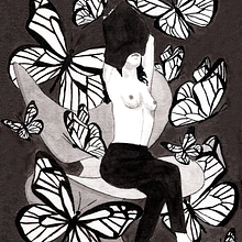Mariposas. Ilustração tradicional e Ilustração com tinta projeto de Begoña Blázquez Parro - 27.06.2020