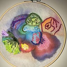 Rheba's project in Embroidery and Watercolor Basic Techniques course. Un proyecto de Bordado y Pintura a la acuarela de Rheba - 07.07.2020