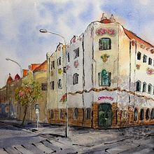 My project in Architectural Sketching with Watercolor and Ink course. Un progetto di Illustrazione architettonica di pamalex - 28.06.2020