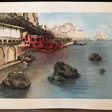 Second attempt for Architectural Sketching with Watercolor and ink.. Watercolor Painting project by Lisa Beltran - 06.28.2020