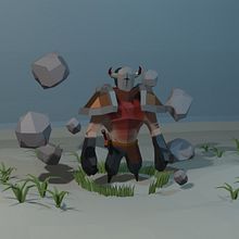 Mi Proyecto del curso: Modelado de personajes low poly para videojuegos . Game Design, and 3D Modeling project by Sebastian David Diaz - 06.29.2020