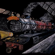 Hogwarts Express. Ilustração tradicional, e Pintura em aquarela projeto de Begoña Blázquez Parro - 29.06.2020