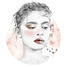 Make-up tutorial portraits for The Beauty Effect Magazine . Digital Illustration, Traditional illustration, and Pencil Drawing project by Amy Pearson - 06.30.2017