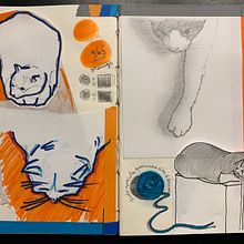 Primeiro exercício 🐈 MEU ANJO. Artes plásticas, Colagem, Criatividade, Desenho, Desenho a lápis, Desenho artístico, Desenvolvimento de portfólio, Design de personagens, Ilustração tradicional, Ilustração com tinta, Ilustração infantil, Pintura, Pintura a óleo, Pintura Acrílica, Sketchbook, Stor, e board projeto de Kiko Mascarenhas - 12.07.2020