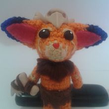 Gnar (League of Legends) amigurumi. Art To, s, and Game Design project by Stephanie Díaz Valverde - 03.23.2016