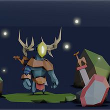 Mi Proyecto del curso: Modelado de personajes low poly para videojuegos . 3D Design project by Leonardo Hernández Arredondo - 06.30.2020