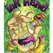 Ink Hand. Digital Drawing, Tattoo Design, Street Art, and Sketching project by viures studio - 07.07.2020