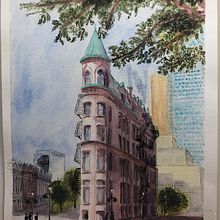Flatiron Building (Gooderham building), Toronto. Un proyecto de Ilustración arquitectónica de Masooma Naqvi - 01.07.2020