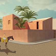 Beach House- Domestika. Architectural Illustration project by melissa_ramos2 - 07.01.2020