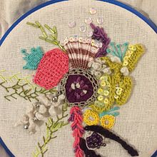 Mi Proyecto del curso: Técnicas avanzadas de bordado: puntadas y composiciones con volumen. Embroider project by cmoralesfarias - 07.01.2020