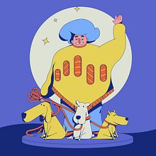 Dog pack Ein Projekt aus dem Bereich Design von Figuren, Traditionelle Illustration und Vektorillustration von Daniel Crespo Saavedra - 02.07.2020