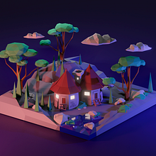 Mi Proyecto del curso: Modelado de escenarios low poly para videojuegos. 3D project by Stefy Spangenberg - 07.03.2020