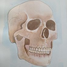 Anatomy portrait. Watercolor Painting project by alexiakorba - 07.03.2020