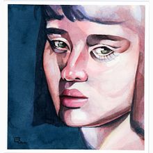 My project in Artistic Portrait with Watercolors course. Watercolor Painting project by Michalis Valasoglou - 07.10.2020