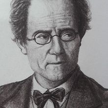 Dibujo de Gustav Mahler para la revista La Palabra y el Hombre . Desenho a lápis, Desenho de retrato, e Desenho realista projeto de Laura Jácome Cessa - 27.05.2019