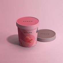Packaging raspberry and mango ice cream. Graphic Design, and Packaging project by Eva Hilla - 10.07.2019