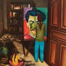 La habitación iluminada. Pintura a óleo projeto de Laura Jácome Cessa - 04.07.2019