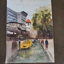 Mi Proyecto del curso: Paisajes urbanos en acuarela. Fine Arts project by Martha E León - 07.04.2020