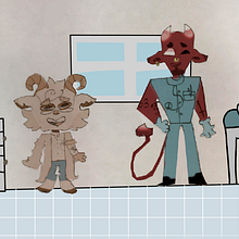 Los Doctores Satanicos. Drawing, and Traditional illustration project by zynthyzin - 07.05.2020