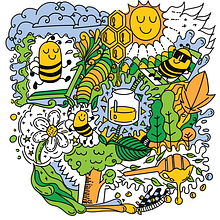 My first commission in Doodle-Style Vector Illustration course  Ein Projekt aus dem Bereich Digitale Zeichnung, Digitale Illustration, Zeichnung, Traditionelle Illustration, Illustration mit Tinte, Bleistiftzeichnung und Vektorillustration von Khalid Alhamdan - 05.07.2020