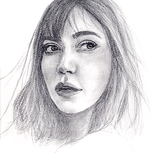 Otoño. Lápiz para técnica mixta. Desenho a lápis, e Desenho de retrato projeto de Begoña Blázquez Parro - 04.07.2020