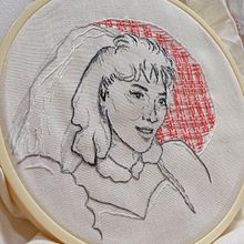 My project in Creation of Embroidered Portraits course. Un progetto di Ricamo di whathelamb - 05.07.2020